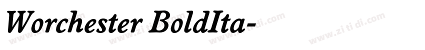 Worchester BoldIta字体转换